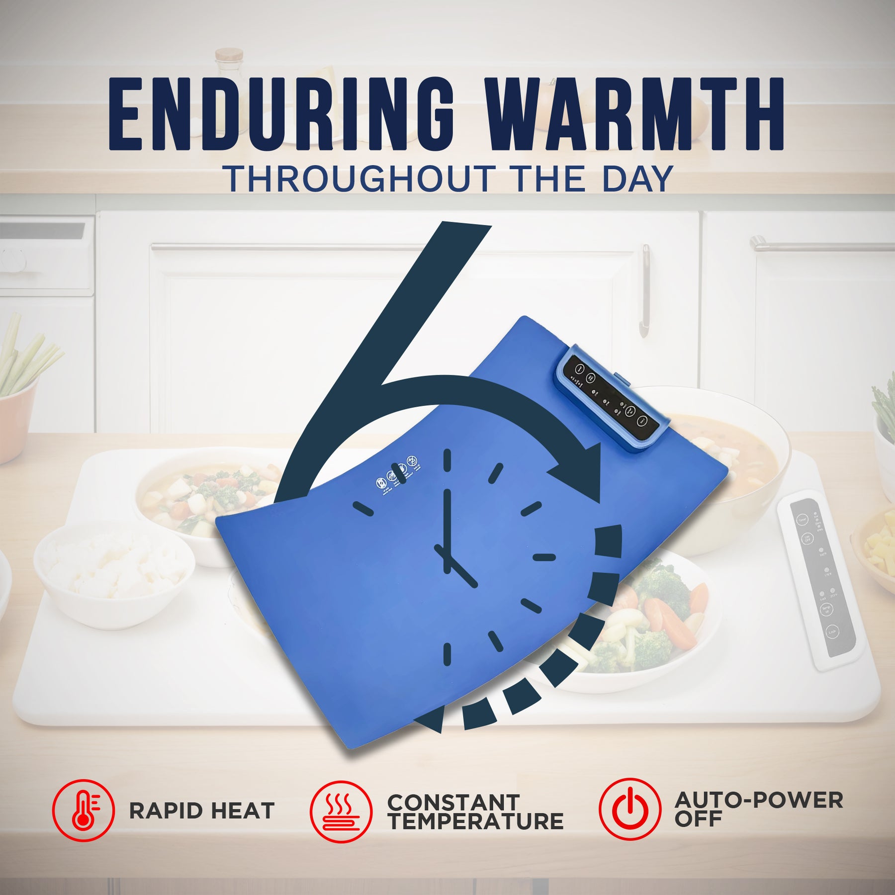 Adjustable Food Warmers Foldable Tray