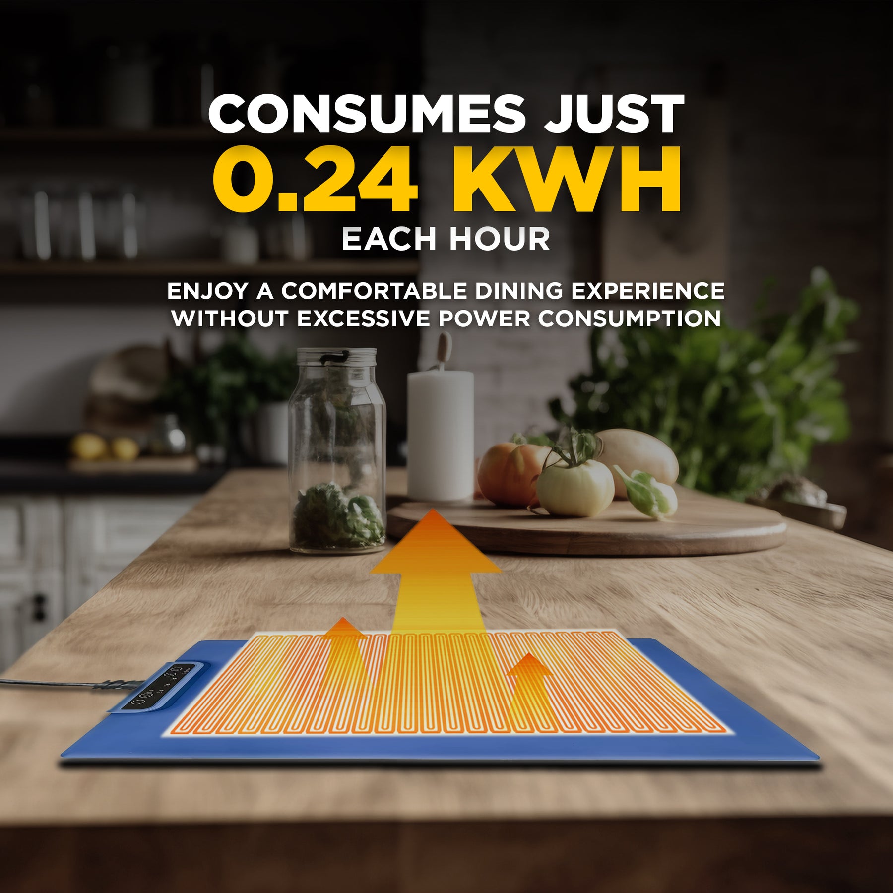Adjustable Food Warmers Foldable Tray